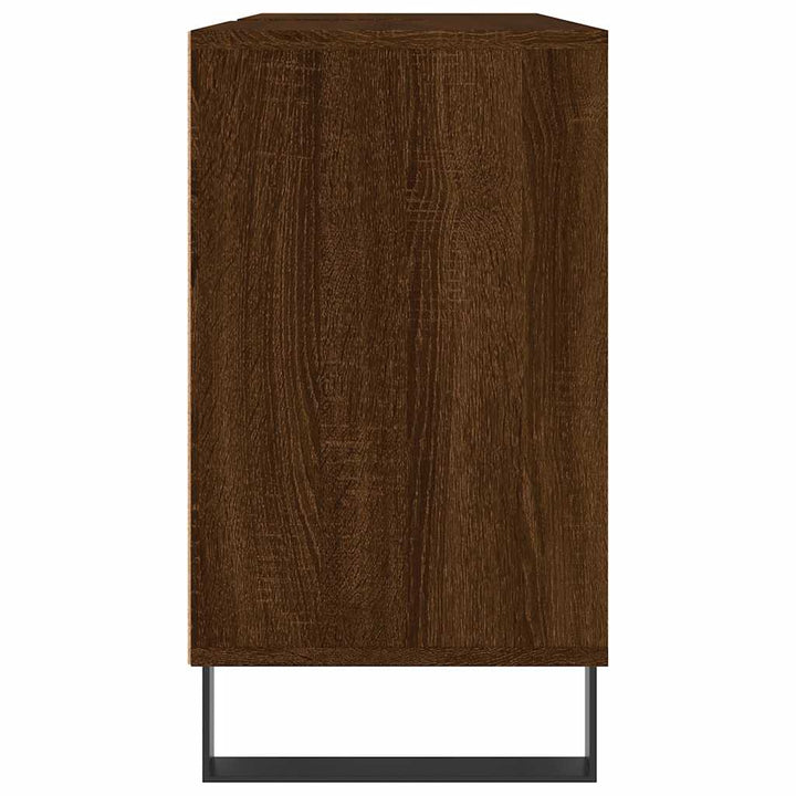 badeværelsesskab 80x33x60 cm konstrueret træ brun egetræsfarve