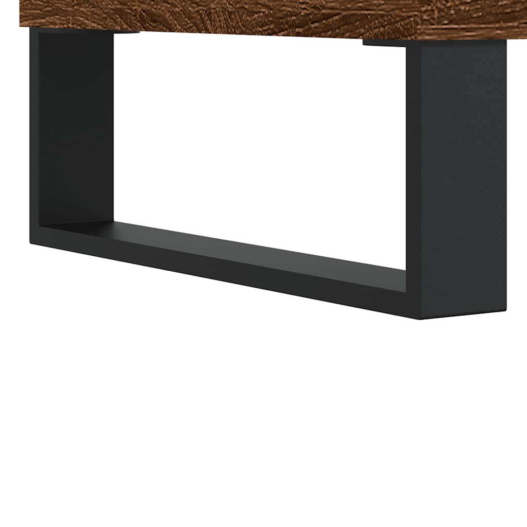badeværelsesskab 80x33x60 cm konstrueret træ brun egetræsfarve