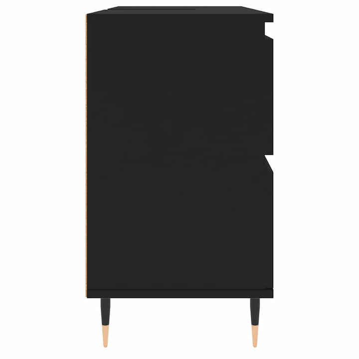 badeværelsesskab 80x33x60 cm konstrueret træ sort