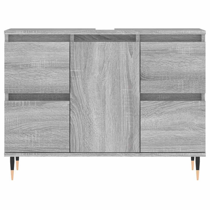 badeværelsesskab 80x33x60 cm konstrueret træ grå sonoma-eg