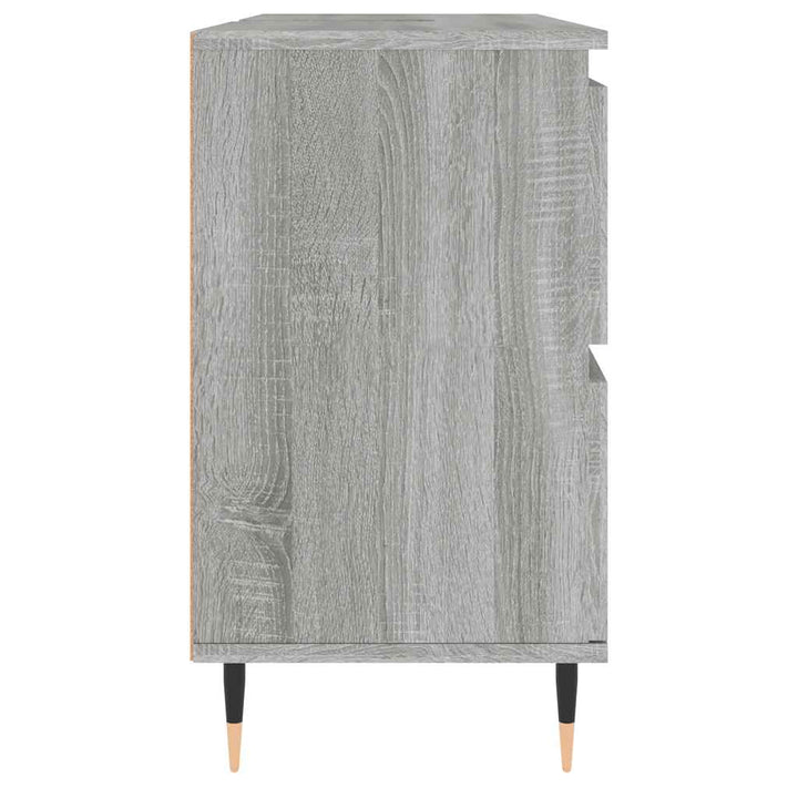badeværelsesskab 80x33x60 cm konstrueret træ grå sonoma-eg
