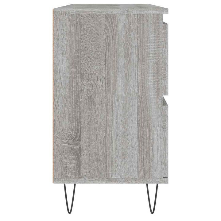 badeværelsesskab 80x33x60 cm konstrueret træ grå sonoma-eg