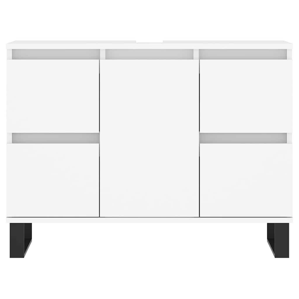 badeværelsesskab 80x33x60 cm konstrueret træ hvid