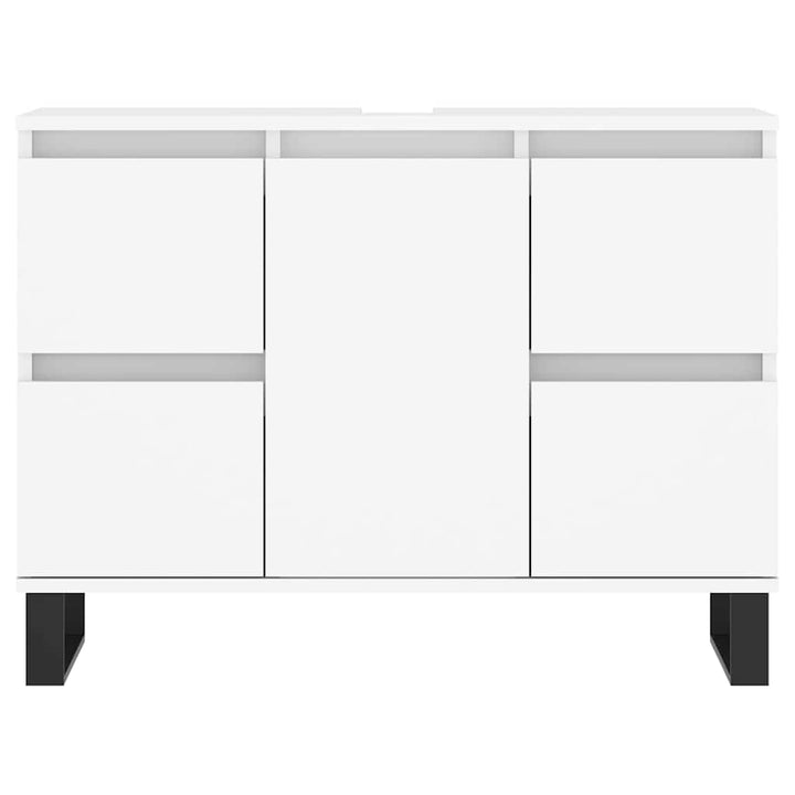 badeværelsesskab 80x33x60 cm konstrueret træ hvid