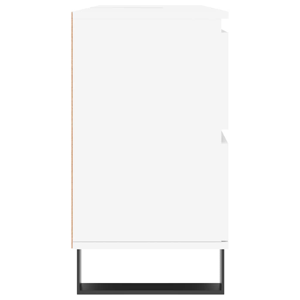 badeværelsesskab 80x33x60 cm konstrueret træ hvid