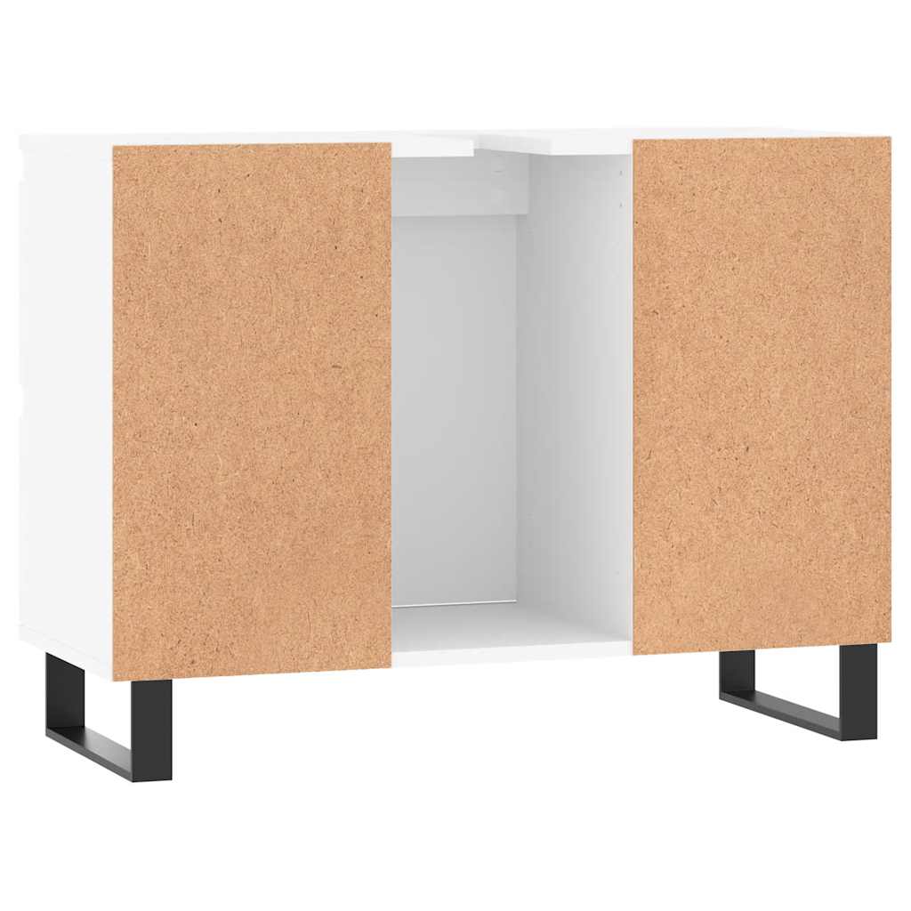 badeværelsesskab 80x33x60 cm konstrueret træ hvid