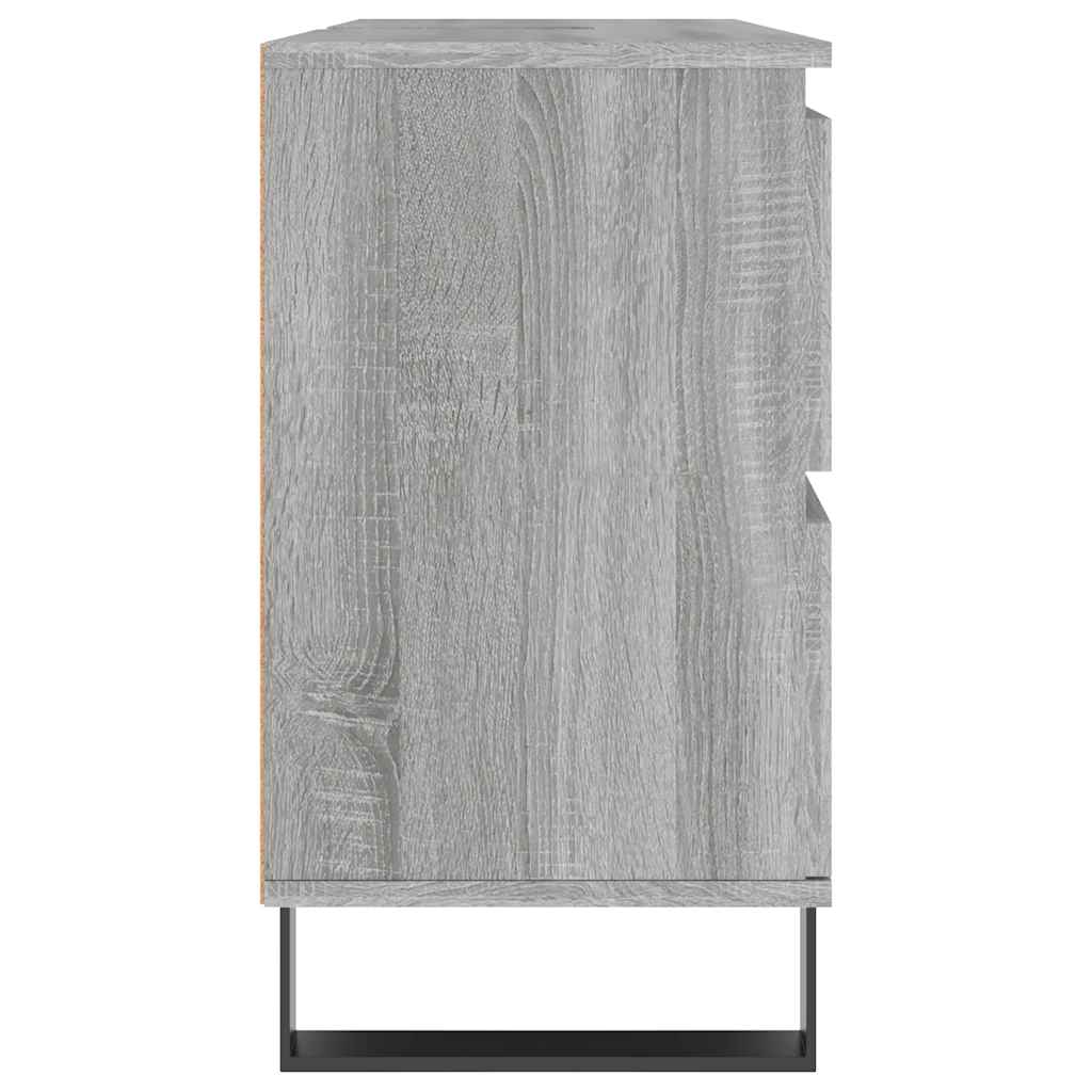 badeværelsesskab 80x33x60 cm konstrueret træ grå sonoma-eg