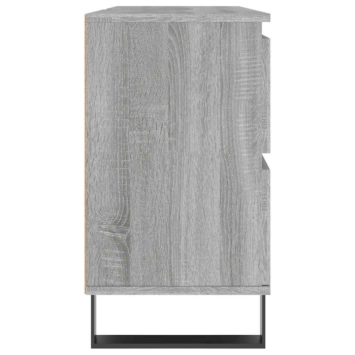 badeværelsesskab 80x33x60 cm konstrueret træ grå sonoma-eg