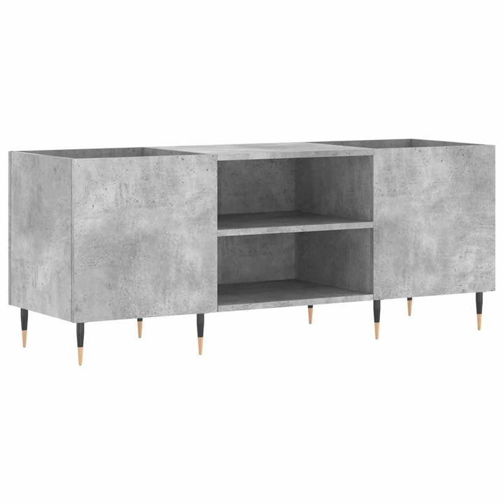 vinylskab 121x38x48 cm konstrueret træ betongrå