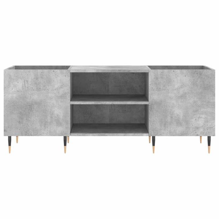 vinylskab 121x38x48 cm konstrueret træ betongrå