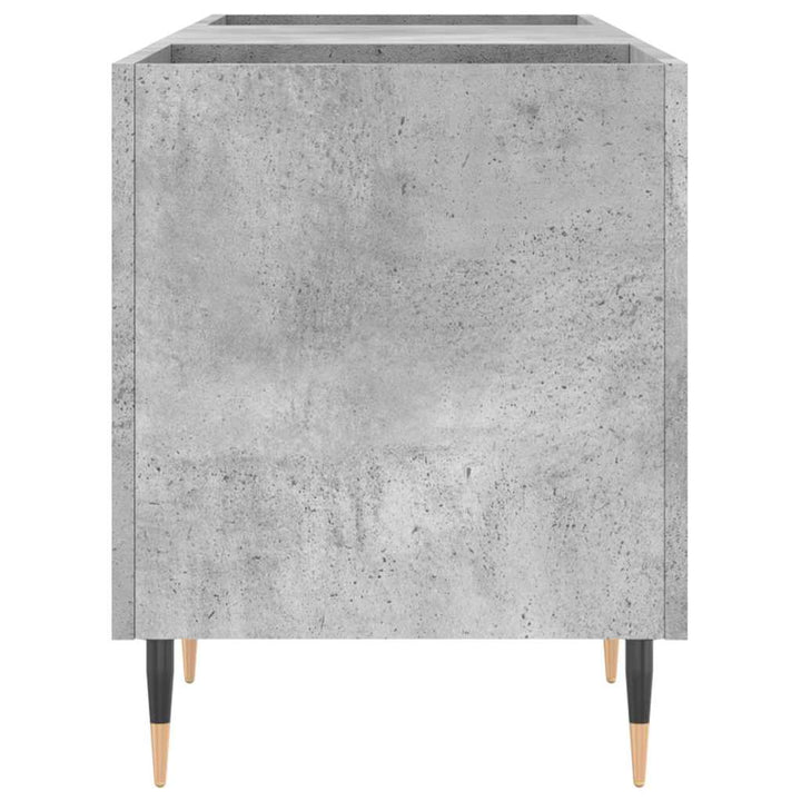 vinylskab 121x38x48 cm konstrueret træ betongrå