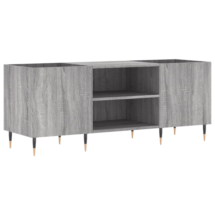 vinylskab 121x38x48 cm konstrueret træ grå sonoma-eg