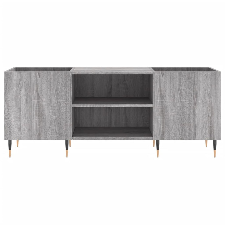 vinylskab 121x38x48 cm konstrueret træ grå sonoma-eg