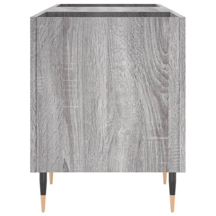 vinylskab 121x38x48 cm konstrueret træ grå sonoma-eg