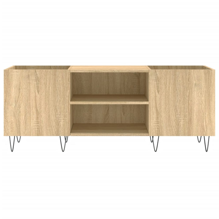 vinylskab 121x38x48 cm konstrueret træ sonoma-eg