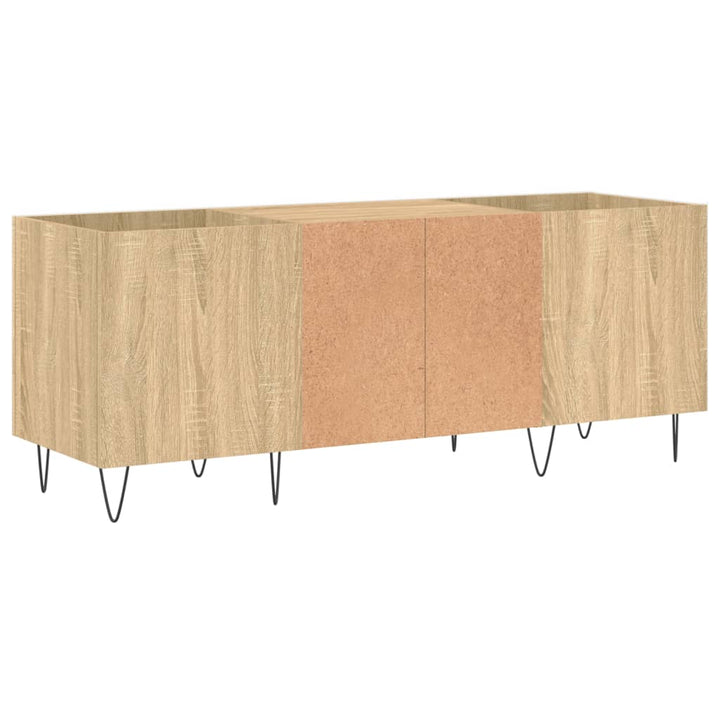 vinylskab 121x38x48 cm konstrueret træ sonoma-eg