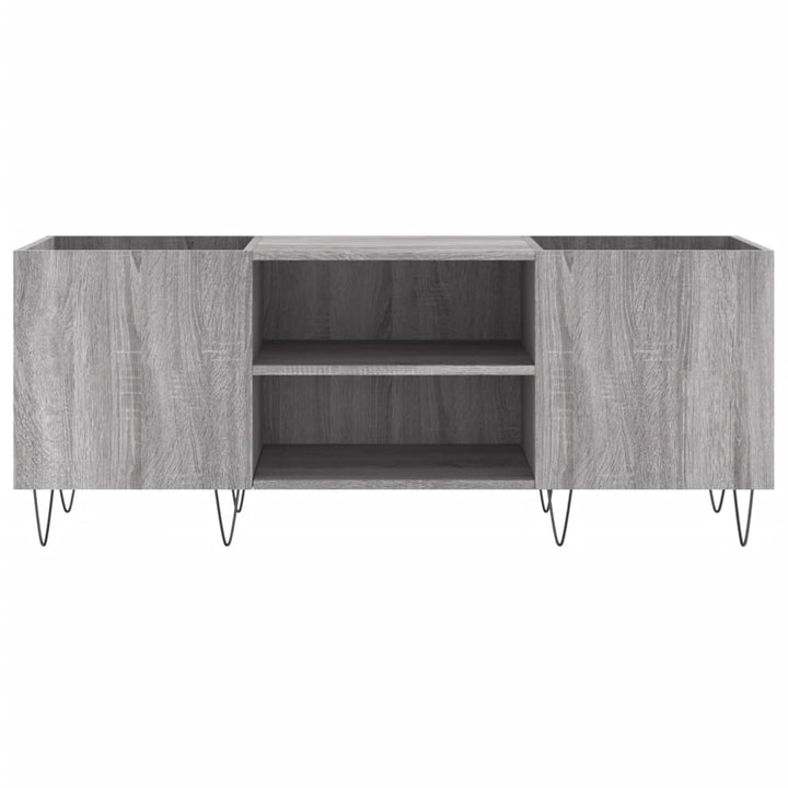 vinylskab 121x38x48 cm konstrueret træ grå sonoma-eg