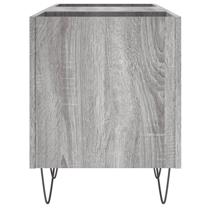 vinylskab 121x38x48 cm konstrueret træ grå sonoma-eg