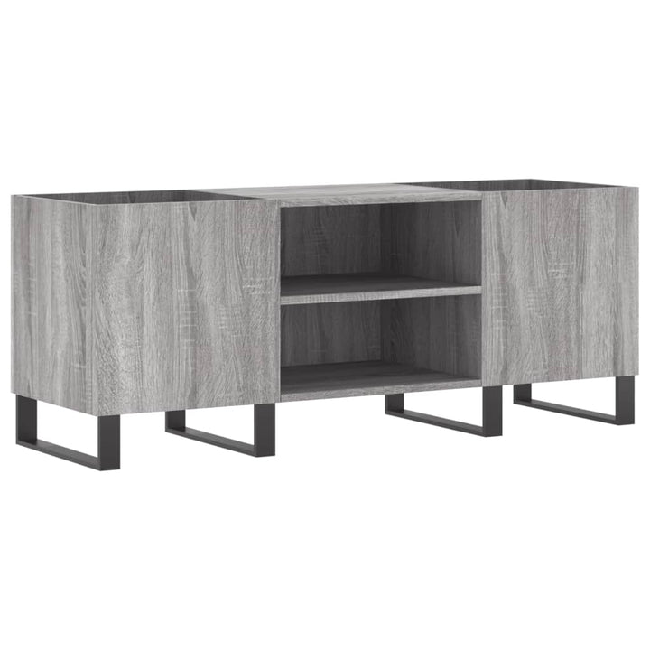 vinylskab 121x38x48 cm konstrueret træ grå sonoma-eg