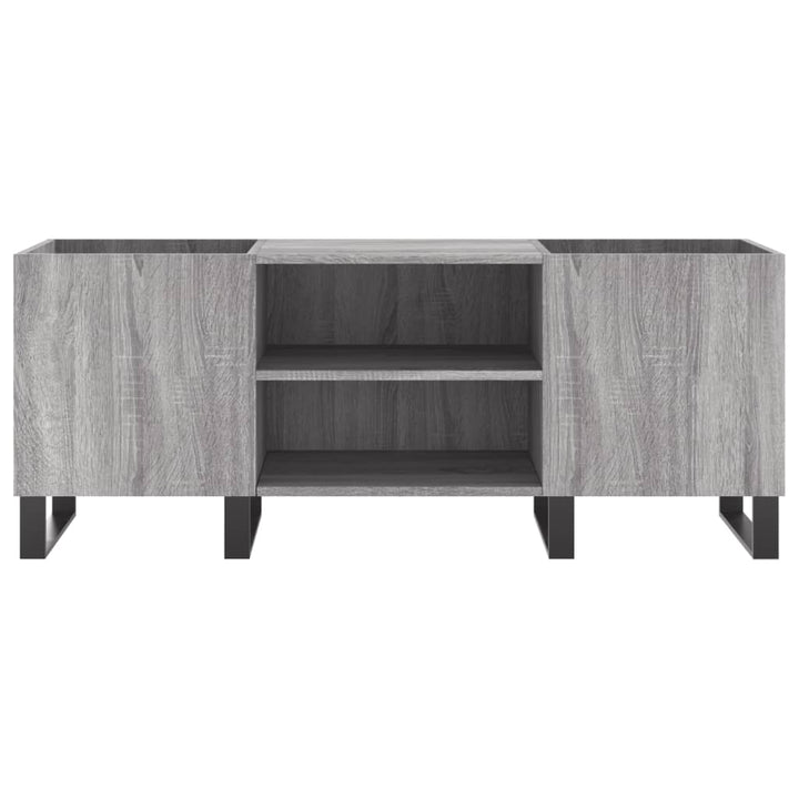 vinylskab 121x38x48 cm konstrueret træ grå sonoma-eg