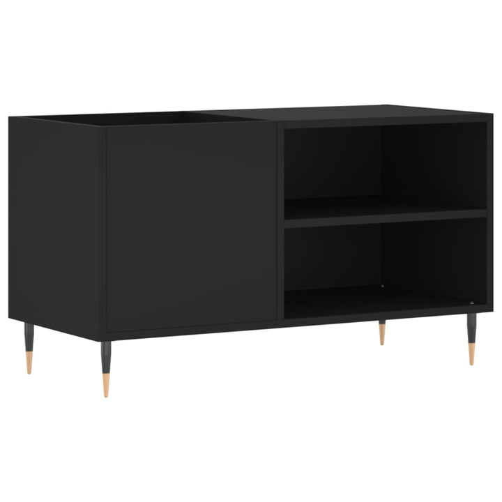 vinylskab 85x38x48 cm konstrueret træ sort