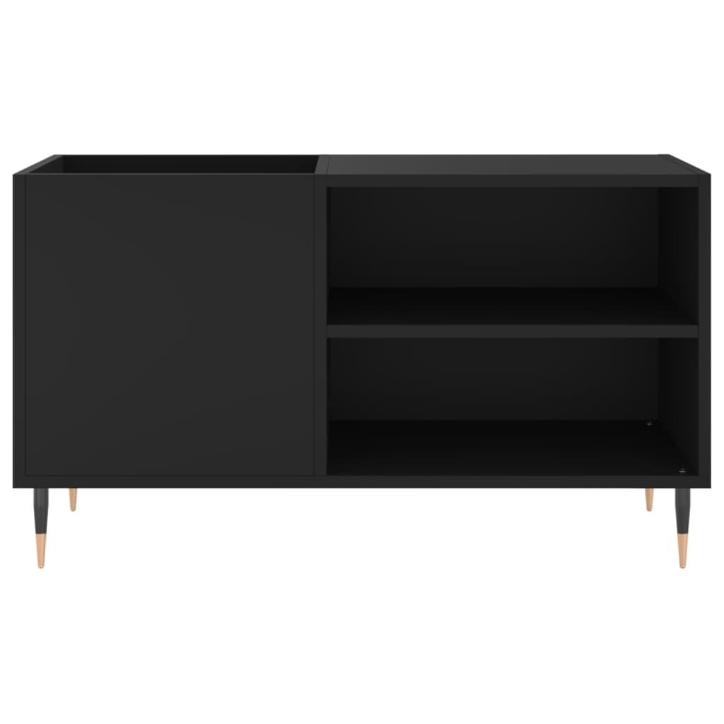 vinylskab 85x38x48 cm konstrueret træ sort