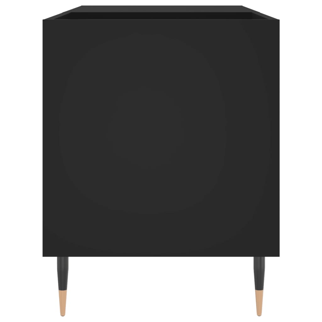 vinylskab 85x38x48 cm konstrueret træ sort