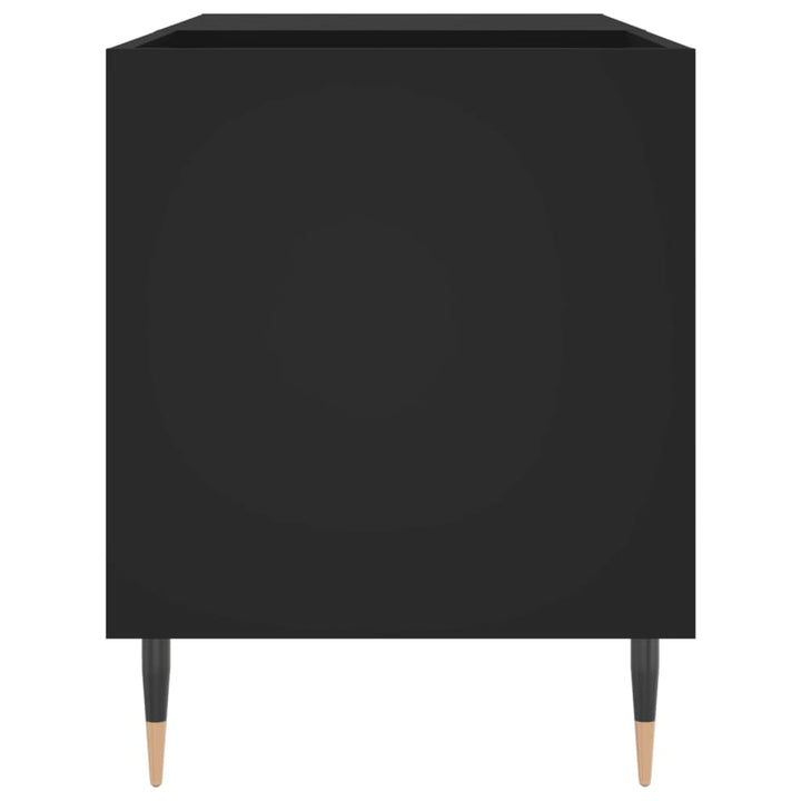 vinylskab 85x38x48 cm konstrueret træ sort