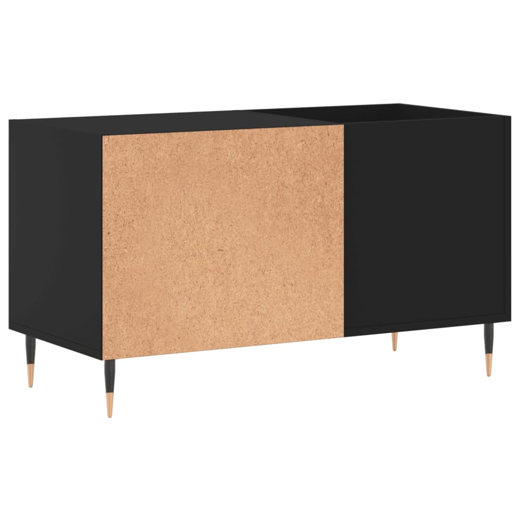 vinylskab 85x38x48 cm konstrueret træ sort