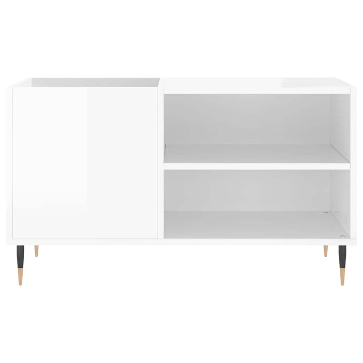 vinylskab 85x38x48 cm konstrueret træ hvid højglans