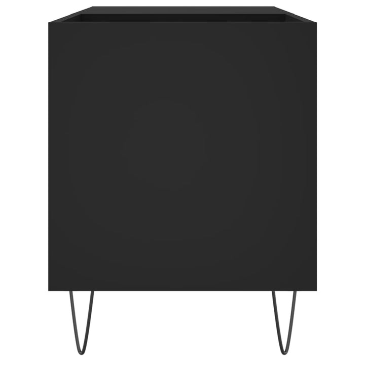 vinylskab 85x38x48 cm konstrueret træ sort
