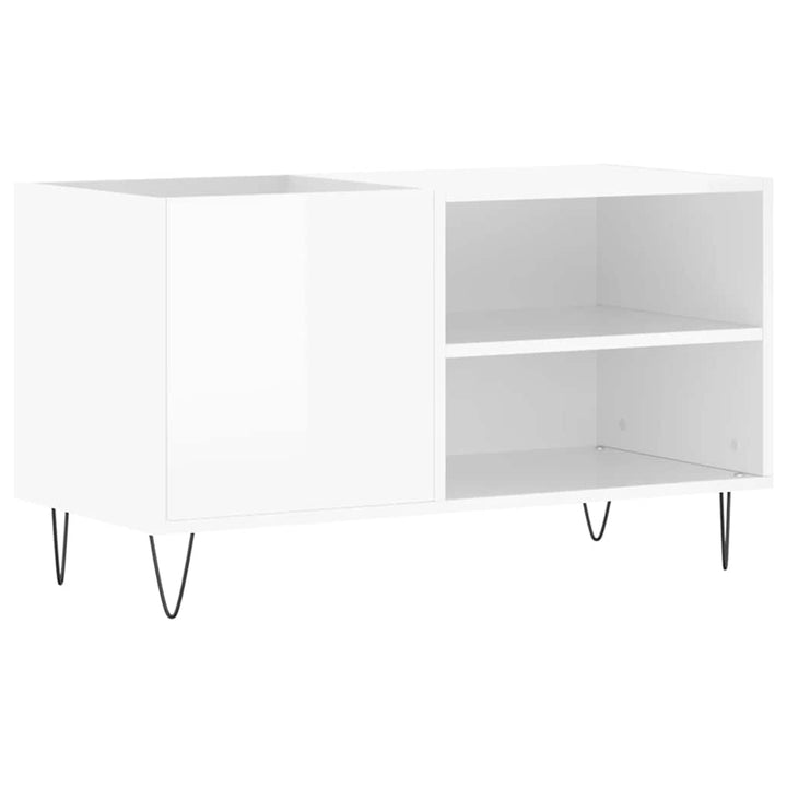 vinylskab 85x38x48 cm konstrueret træ hvid højglans