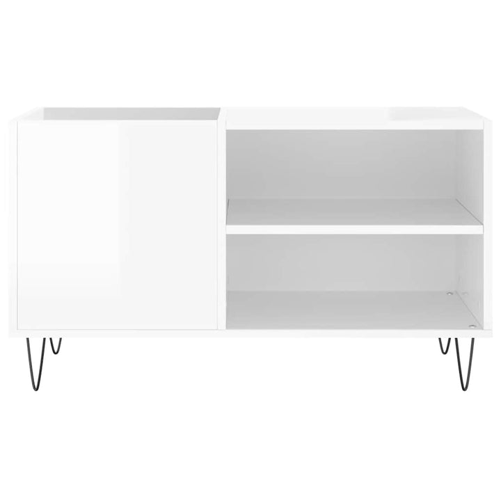 vinylskab 85x38x48 cm konstrueret træ hvid højglans