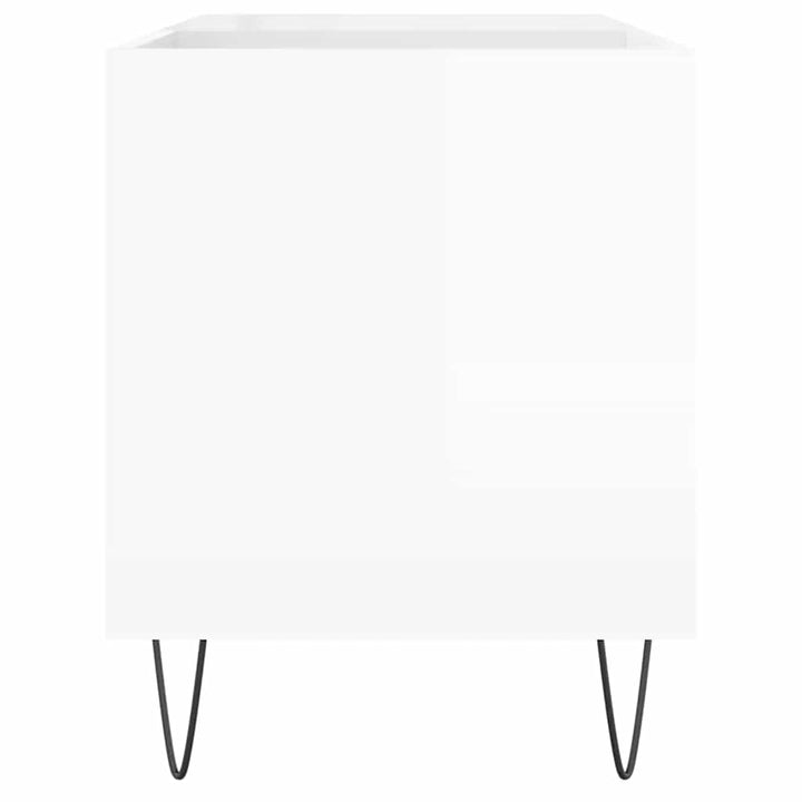 vinylskab 85x38x48 cm konstrueret træ hvid højglans
