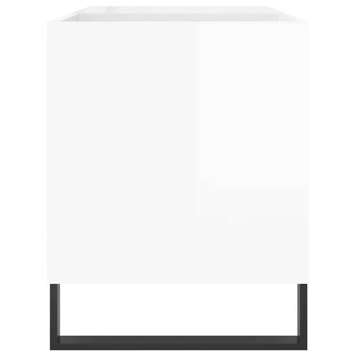 vinylskab 85x38x48 cm konstrueret træ hvid højglans