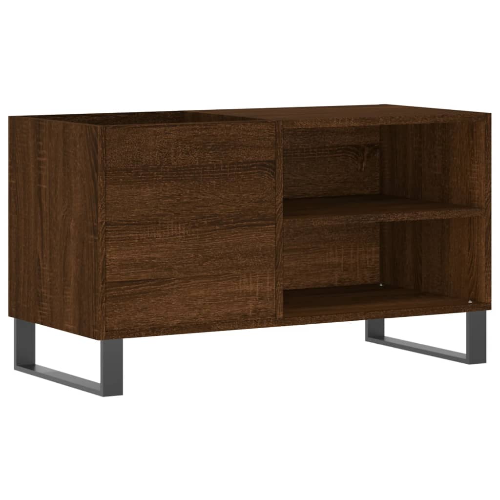 vinylskab 85x38x48 cm konstrueret træ brun egetræsfarve