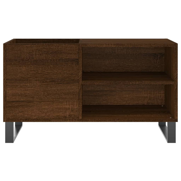 vinylskab 85x38x48 cm konstrueret træ brun egetræsfarve