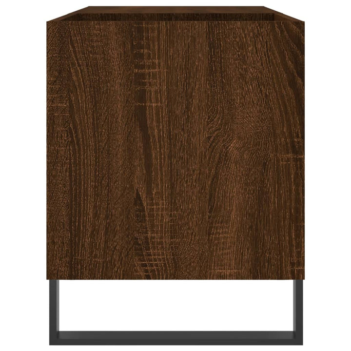 vinylskab 85x38x48 cm konstrueret træ brun egetræsfarve