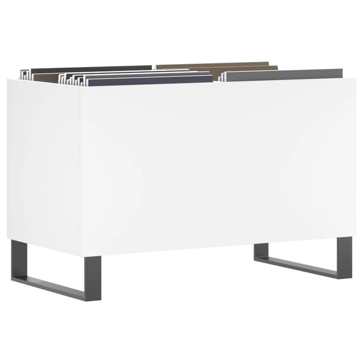 vinylskab 74,5x38x48 cm konstrueret træ hvid