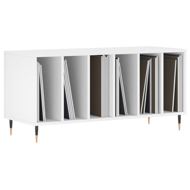 vinylskab 100x38x48 cm konstrueret træ hvid
