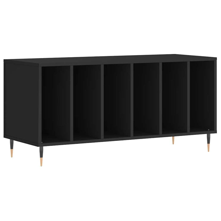 vinylskab 100x38x48 cm konstrueret træ sort