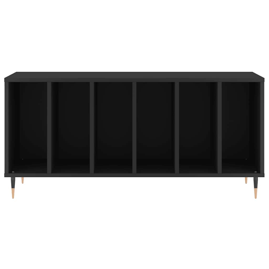 vinylskab 100x38x48 cm konstrueret træ sort