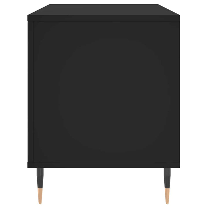 vinylskab 100x38x48 cm konstrueret træ sort