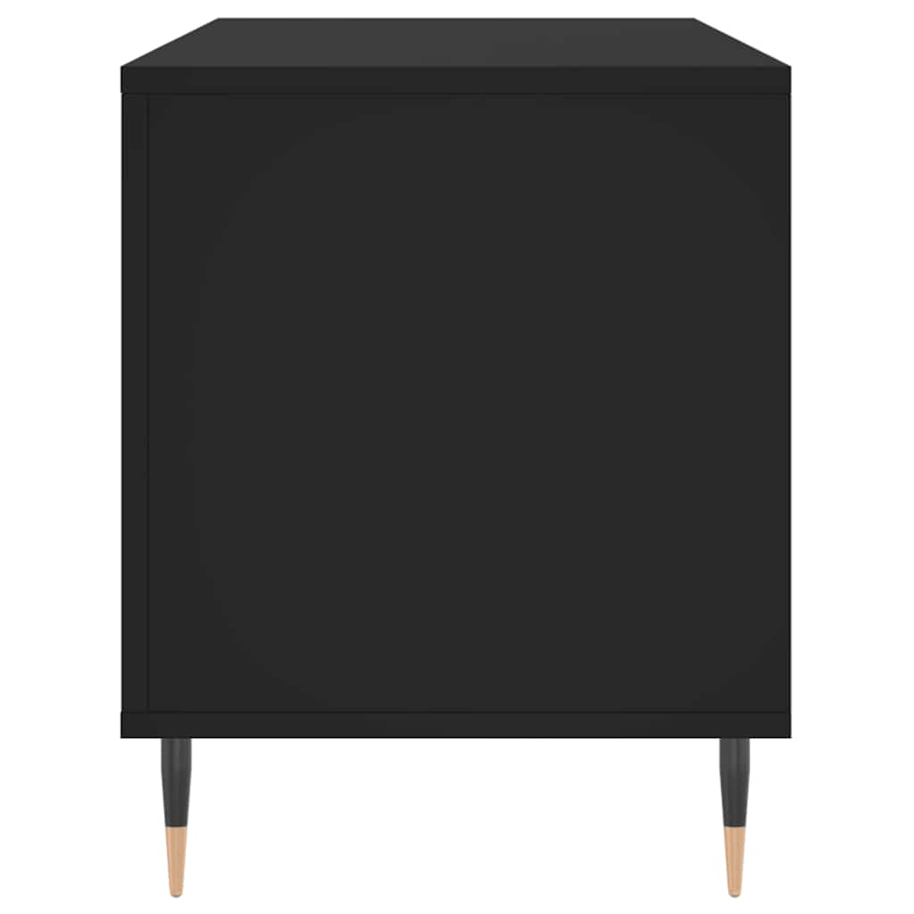 vinylskab 100x38x48 cm konstrueret træ sort