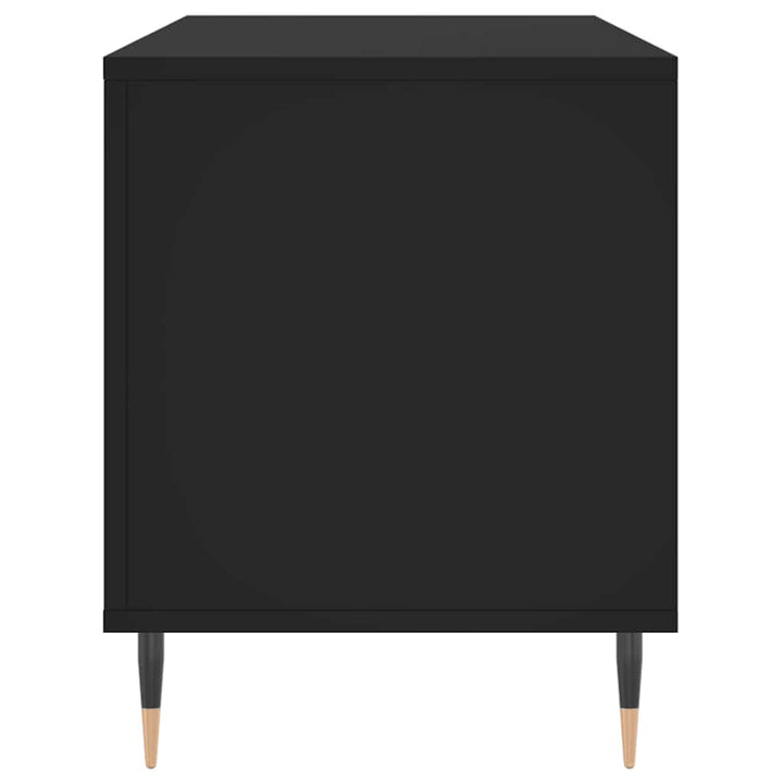 vinylskab 100x38x48 cm konstrueret træ sort