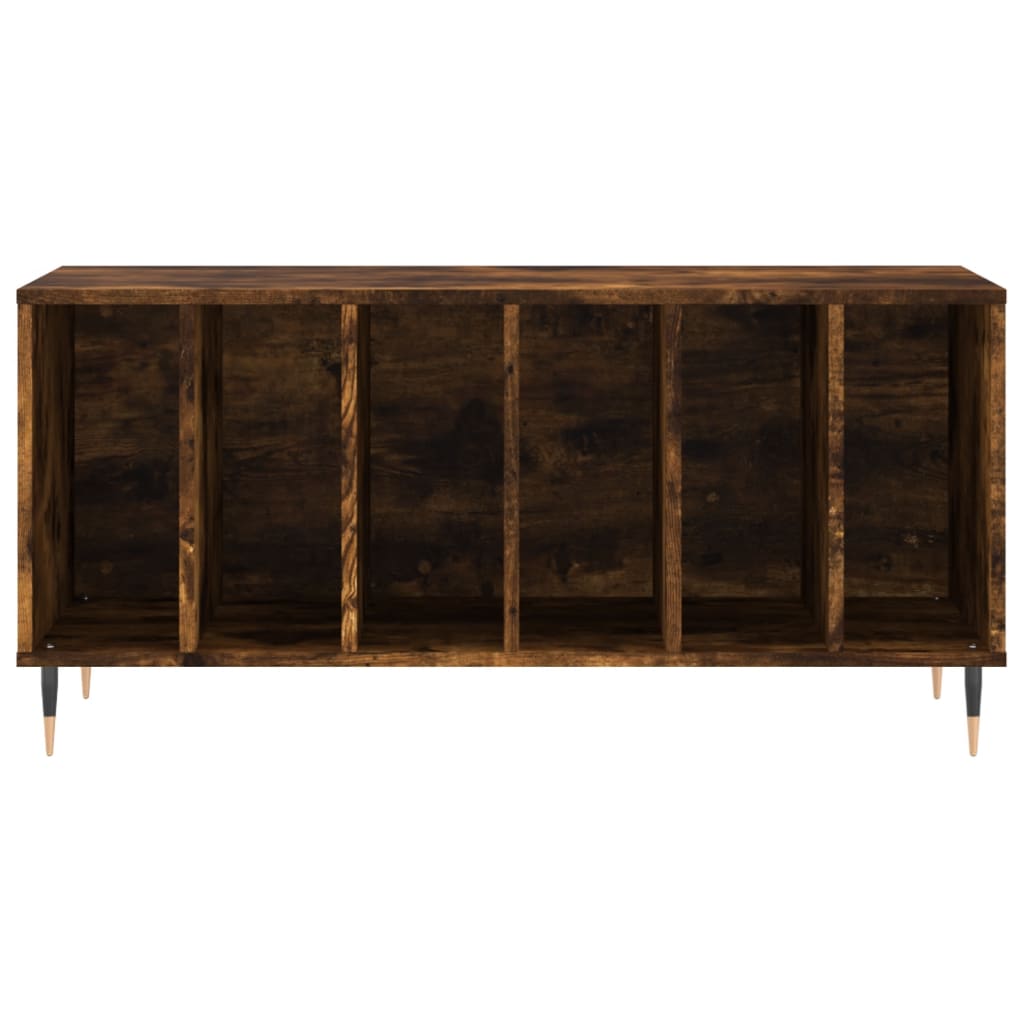 vinylskab 100x38x48 cm konstrueret træ røget egetræsfarve