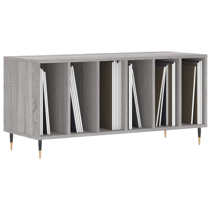 vinylskab 100x38x48 cm konstrueret træ grå sonoma-eg