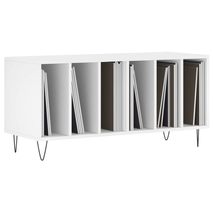vinylskab 100x38x48 cm konstrueret træ hvid