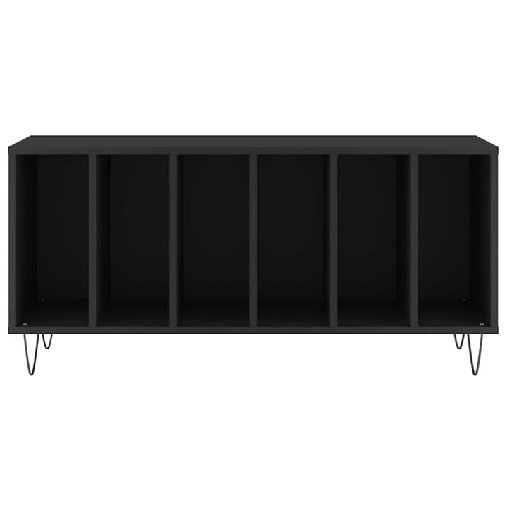 vinylskab 100x38x48 cm konstrueret træ sort