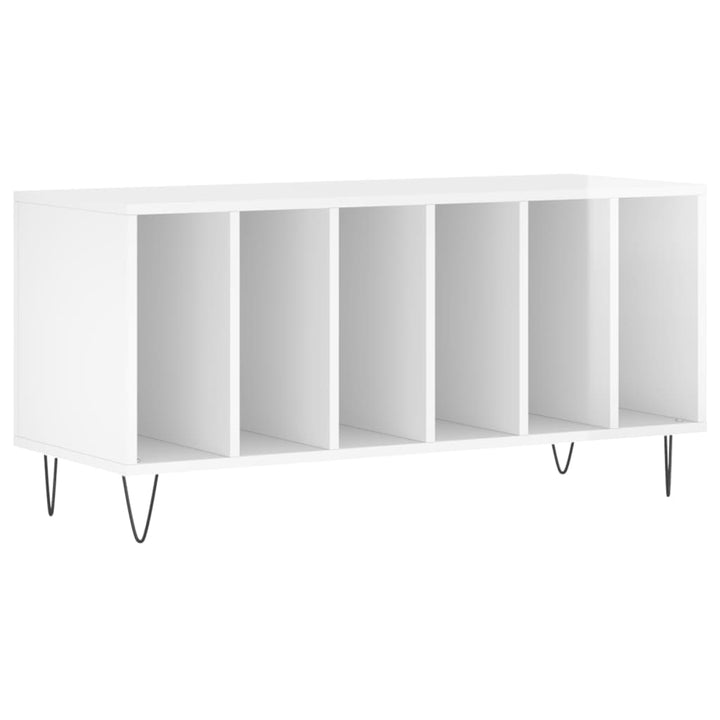 vinylskab 100x38x48 cm konstrueret træ hvid højglans